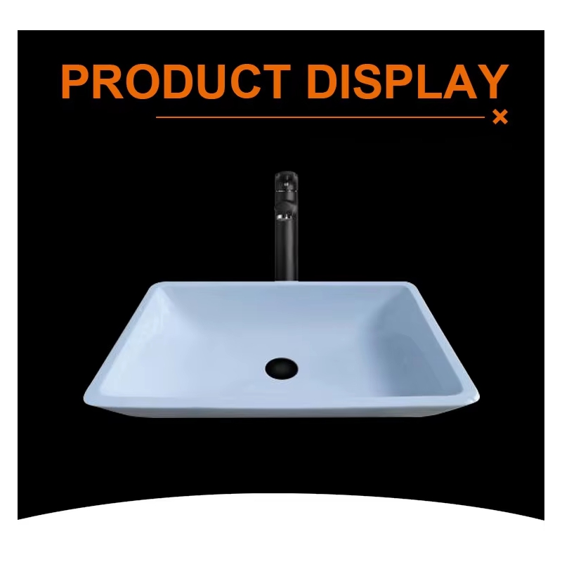 Classic Design Glass Countertop White Wash Basin Art Basin
